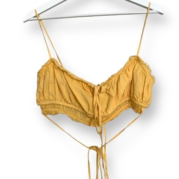 Bec + Bridge Skirt Set Alexandra Crop Top Ellie Maxi Skirt Straw Yellow - Picture 4 of 15